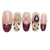 1 Glam Cherry Crystal – Uñas Press On Artesanales